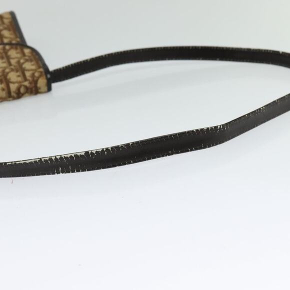DIOR Trotter Canvas Shoulder Bag Brown Gold - Picture 7 of 12